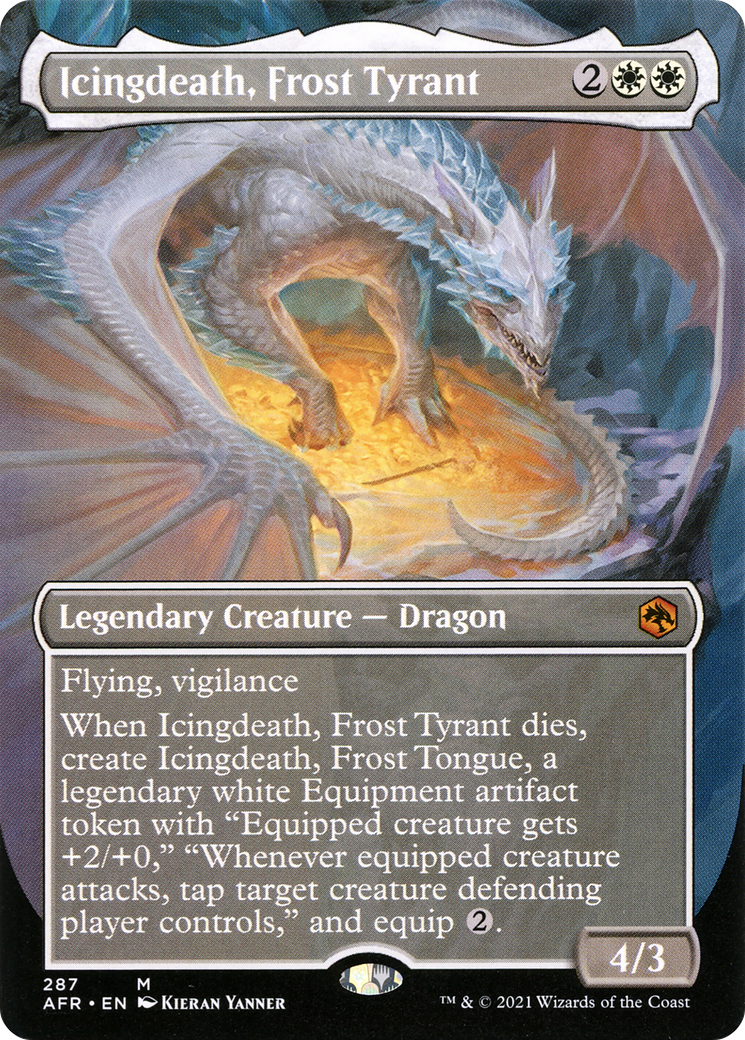 {R} Icingdeath, Frost Tyrant (Borderless Alternate Art) [Dungeons & Dragons: Adventures in the Forgotten Realms][AFR 287]