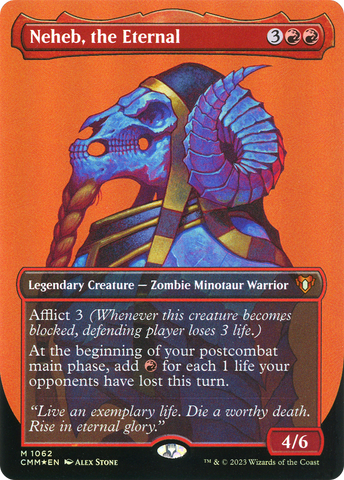 {R} Neheb, the Eternal (Borderless Textured Foil Frame Break) [Commander Masters][CMM 1062]