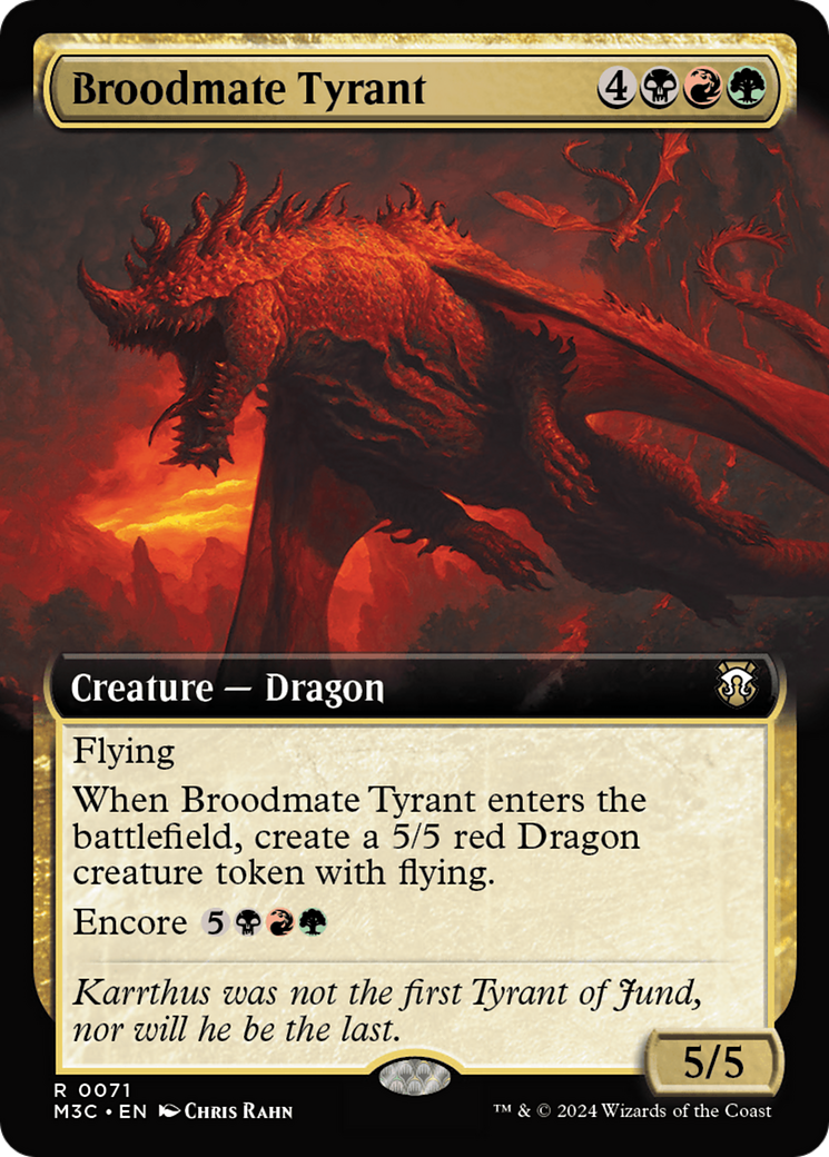 {R} Broodmate Tyrant (Extended Art) [Modern Horizons 3 Commander][M3C 071]