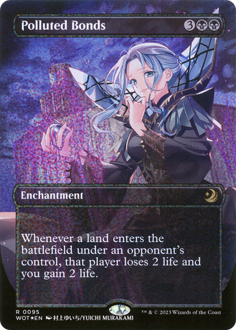 {R} Polluted Bonds (Anime Borderless) (Confetti Foil) [Wilds of Eldraine: Enchanting Tales][WOT 095]