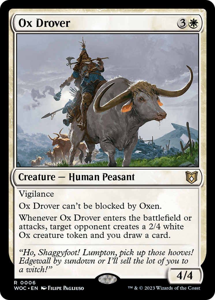 {R} Ox Drover [Wilds of Eldraine Commander][WOC 006]