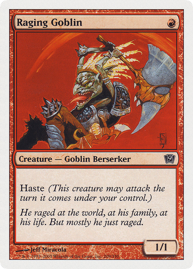 {C} Raging Goblin [Ninth Edition][9ED 209]