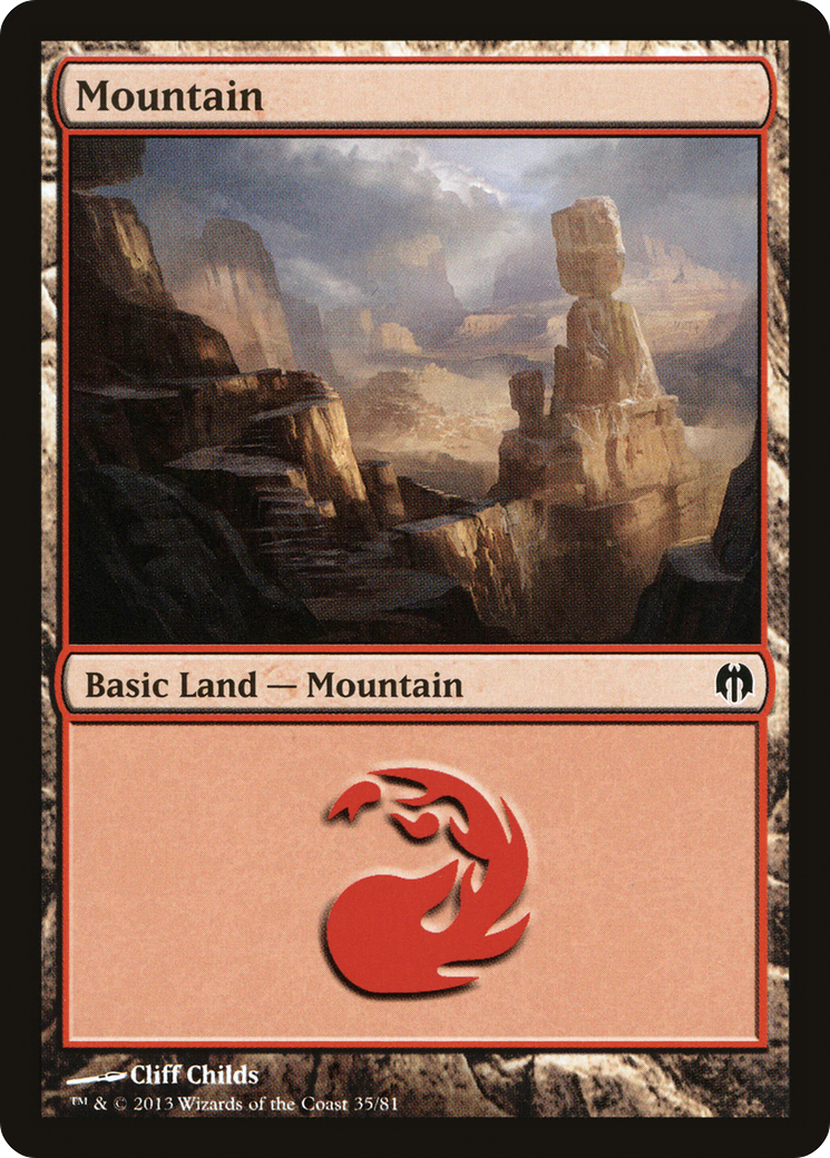 {B}[DDL 035] Mountain (35) [Duel Decks: Heroes vs. Monsters]