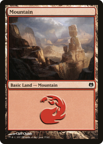 {B}[DDL 035] Mountain (35) [Duel Decks: Heroes vs. Monsters]