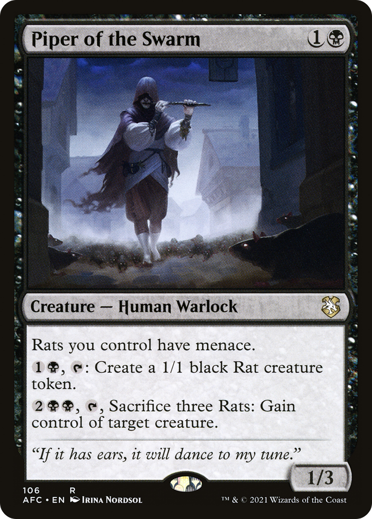 {R} Piper of the Swarm [Dungeons & Dragons: Adventures in the Forgotten Realms Commander][AFC 106] - Misty Mountain Games