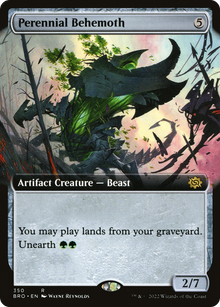 {R} Perennial Behemoth (Extended Art) [The Brothers' War][BRO 350]