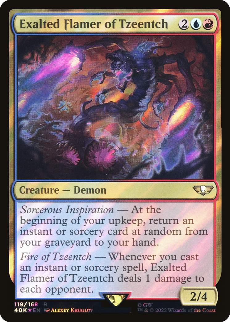 {R} Exalted Flamer of Tzeentch (Surge Foil) [Universes Beyond: Warhammer 40,000][SF 40K 119]