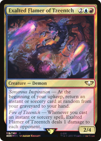 {R} Exalted Flamer of Tzeentch (Surge Foil) [Universes Beyond: Warhammer 40,000][SF 40K 119]