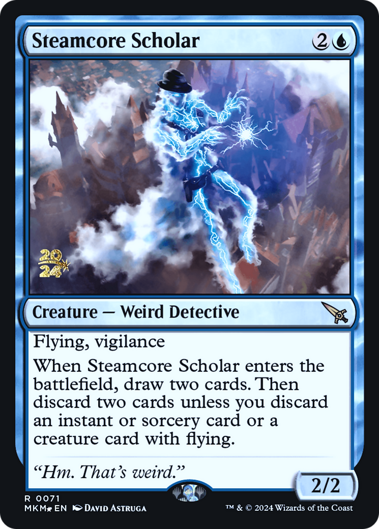 {R} Steamcore Scholar [Murders at Karlov Manor Prerelease Promos][PR MKM 071]