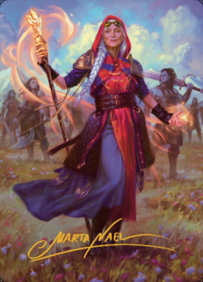 {A} Jaya, Fiery Negotiator Art Card 1 (Gold-Stamped Signature) [Dominaria United Art Series][GS ADMU 034]