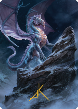 {A} Ancient Silver Dragon Art Card (06) (Gold-Stamped Signature) [Commander Legends: Battle for Baldur's Gate Art Series][GS ACLB 006]