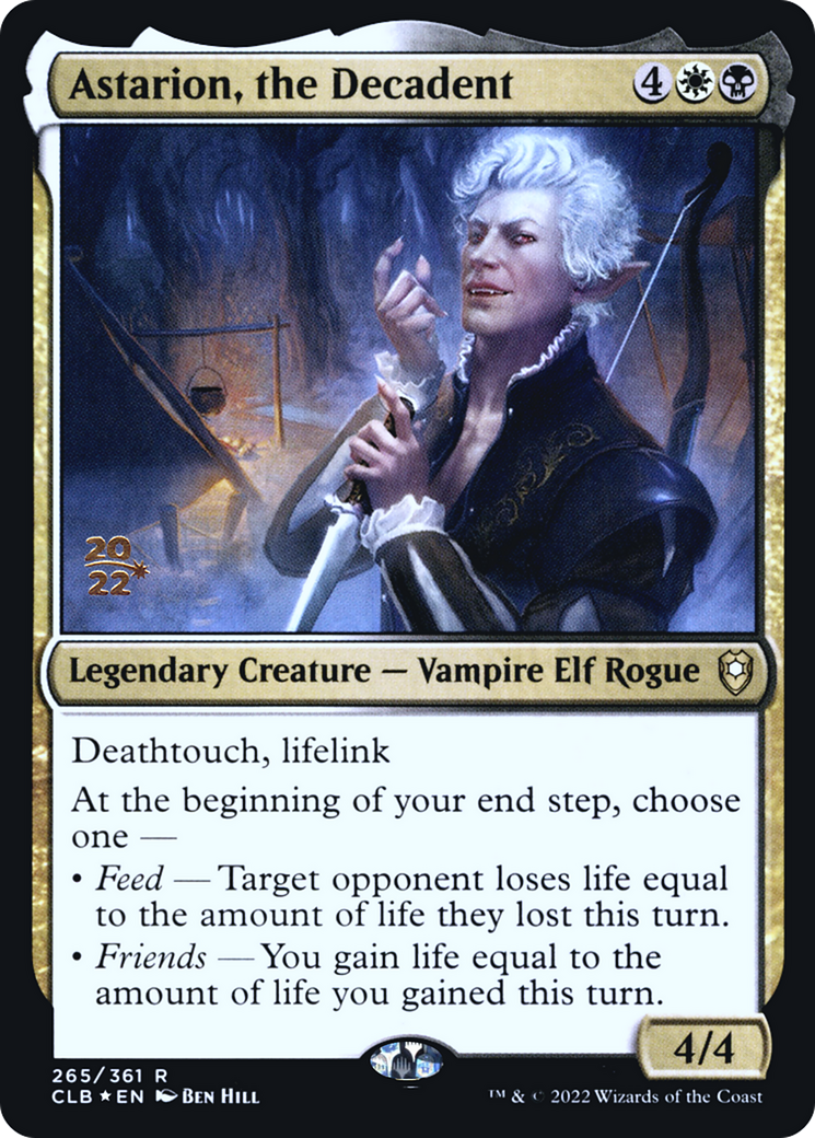 {R} Astarion, the Decadent [Commander Legends: Battle for Baldur's Gate Prerelease Promos][PR CLB 265]