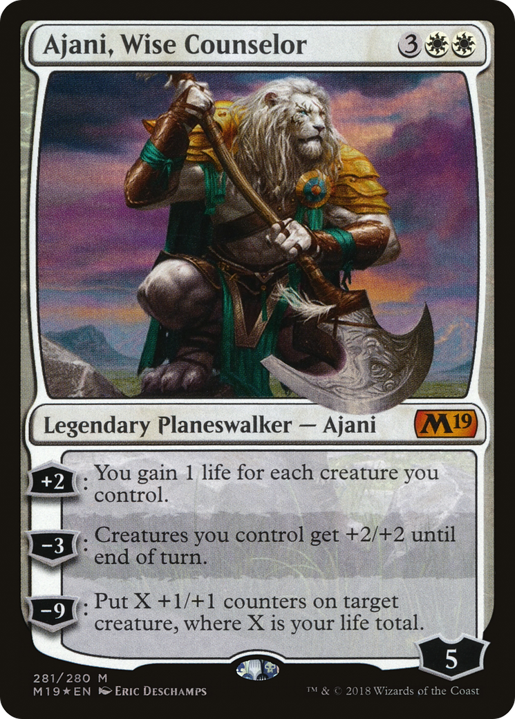 {R} Ajani, Wise Counselor [Core Set 2019][M19 281] - Misty Mountain Games