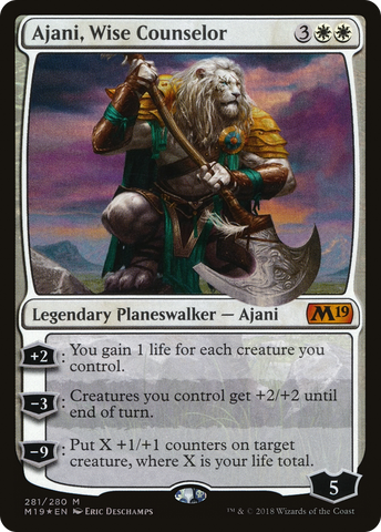 {R} Ajani, Wise Counselor [Core Set 2019][M19 281]