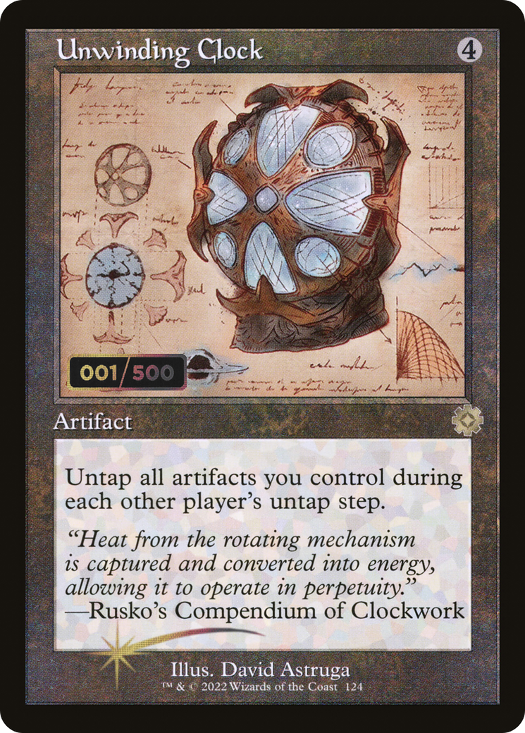 {R} Unwinding Clock (Schematic) (Serial Numbered) [The Brothers' War Retro Artifacts][BRR 124]