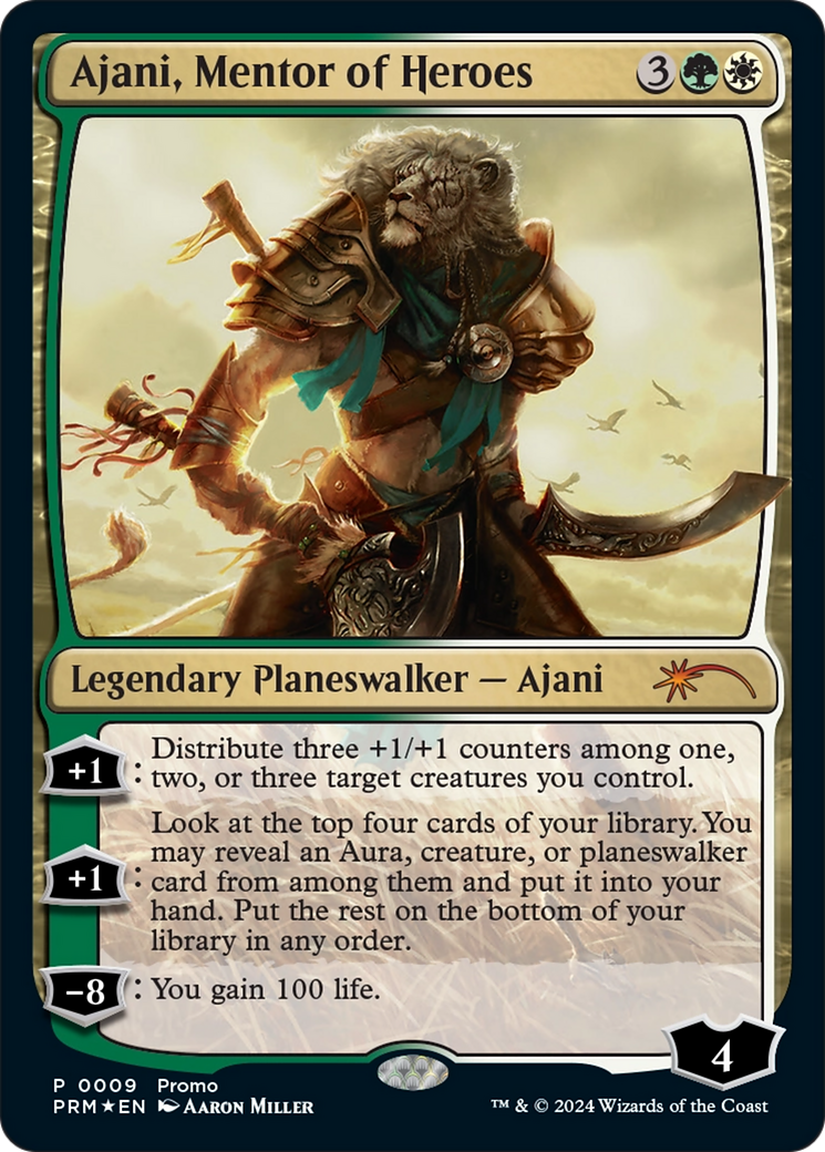 {R} Ajani, Mentor of Heroes (Deluxe Commander Kit) [March of the Machine Promos][PMOM 009]