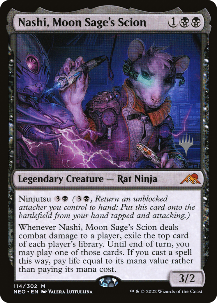 {R} Nashi, Moon Sage's Scion (Promo Pack) [Kamigawa: Neon Dynasty Promos][PP NEO 114]
