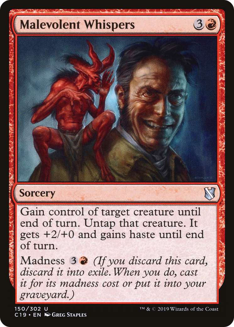{C} Malevolent Whispers [Commander 2019][C19 150]