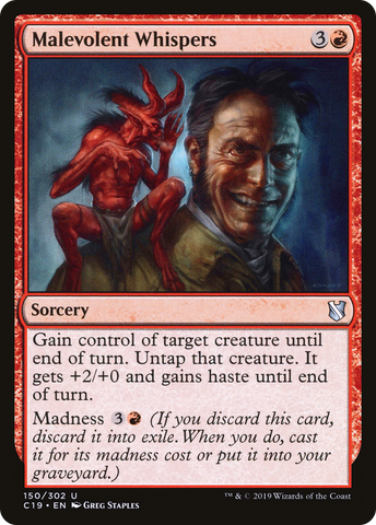 {C} Malevolent Whispers [Commander 2019][C19 150]