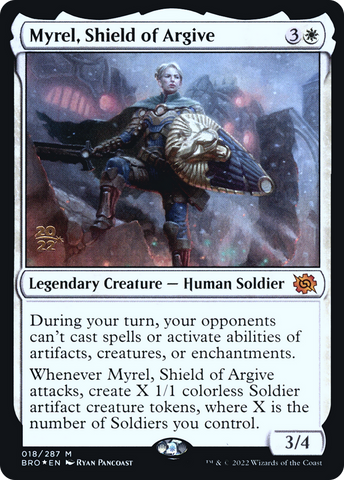 {R} Myrel, Shield of Argive [The Brothers' War: Prerelease Promos][PR BRO 018]