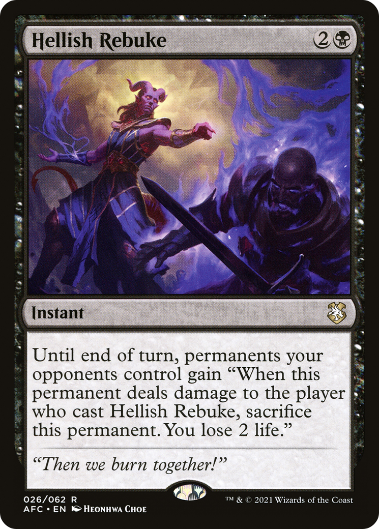 {R} Hellish Rebuke [Dungeons & Dragons: Adventures in the Forgotten Realms Commander][AFC 026]