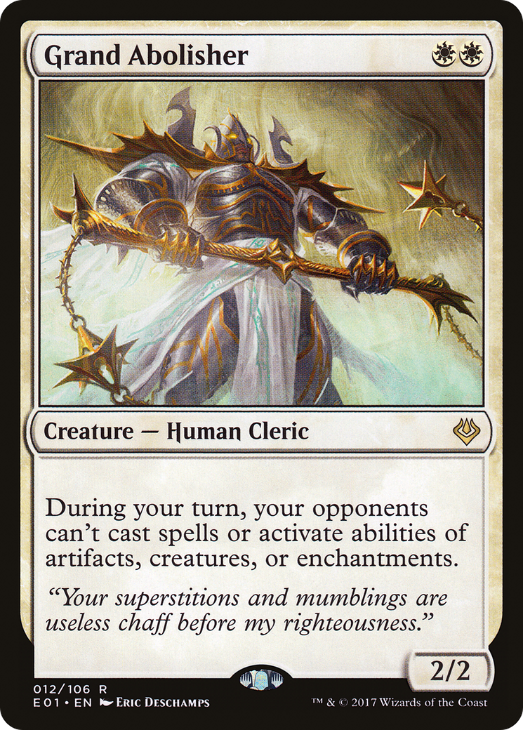 {R} Grand Abolisher [Archenemy: Nicol Bolas][E01 012]
