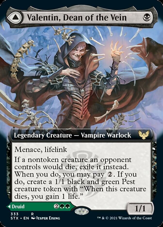 {R} Valentin, Dean of the Vein // Lisette, Dean of the Root (Extended Art) [Strixhaven: School of Mages][STX 333]