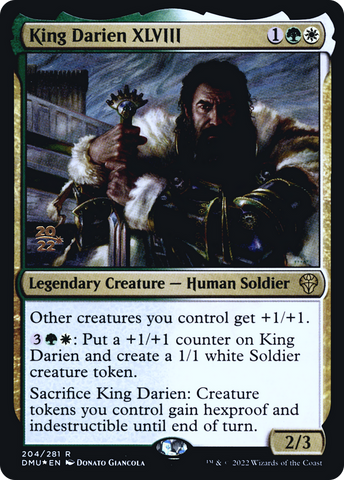 {R} King Darien XLVIII [Dominaria United Prerelease Promos][PR DMU 204]