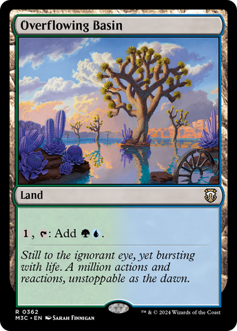 {R} Overflowing Basin (Ripple Foil) [Modern Horizons 3 Commander][RPF M3C 362]