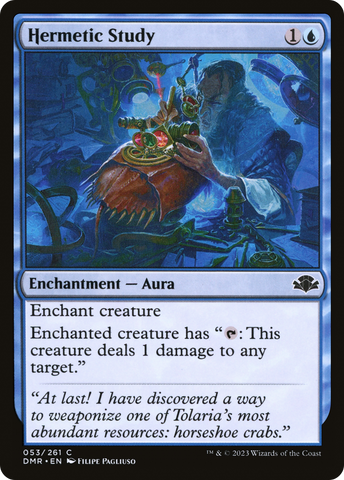 {C} Hermetic Study [Dominaria Remastered][DMR 053]
