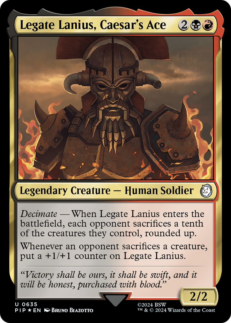 {C} Legate Lanius, Caesar's Ace (Surge Foil) [Fallout][PIP 635]