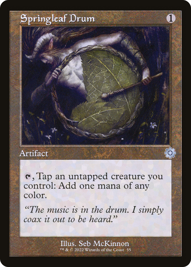 {C} Springleaf Drum (Retro) [The Brothers' War Retro Artifacts][BRR 055]