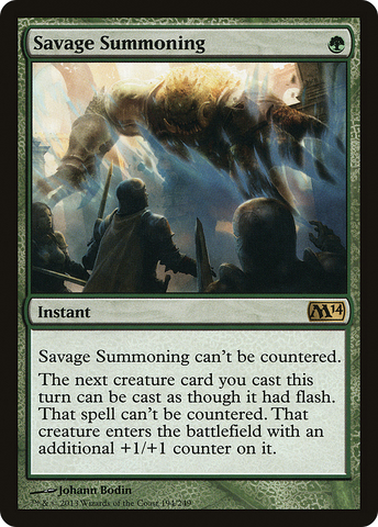 {R} Savage Summoning [Magic 2014][M14 194]