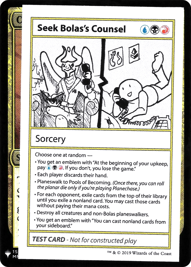{R} Seek Bolas's Counsel [Mystery Booster Playtest Cards][CON CMB1 098]