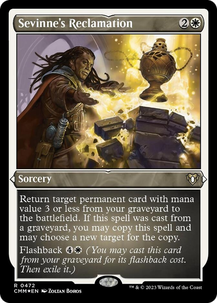 {R} Sevinne's Reclamation (Foil Etched) [Commander Masters][CMM 472]