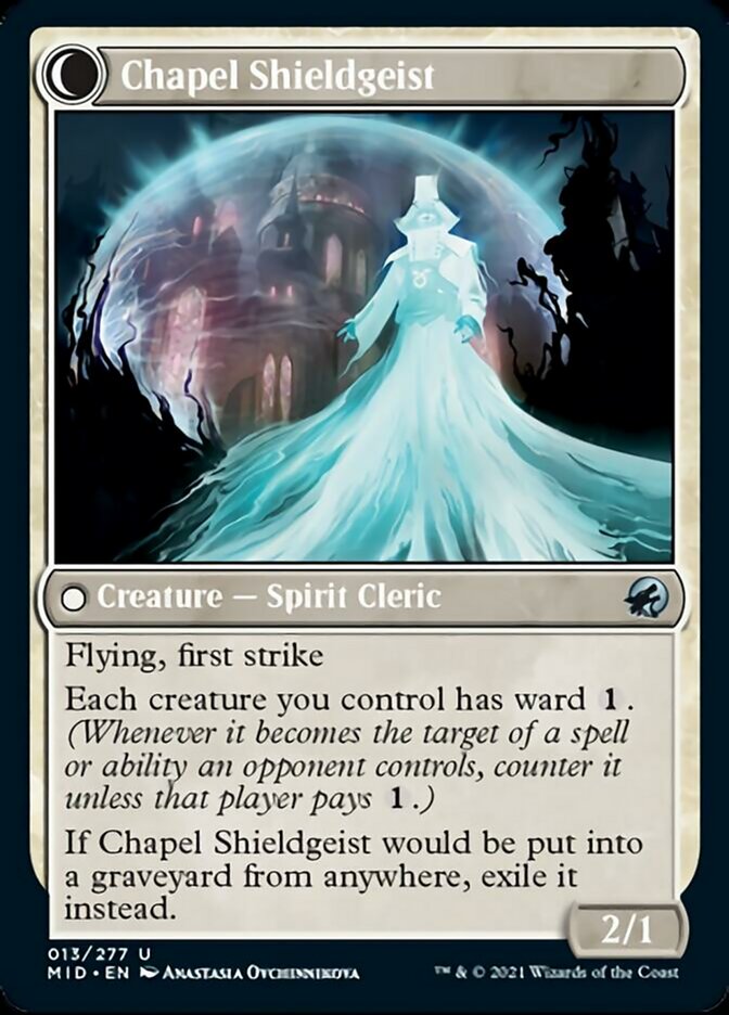 {C} Chaplain of Alms // Chapel Shieldgeist [Innistrad: Midnight Hunt][MID 013]