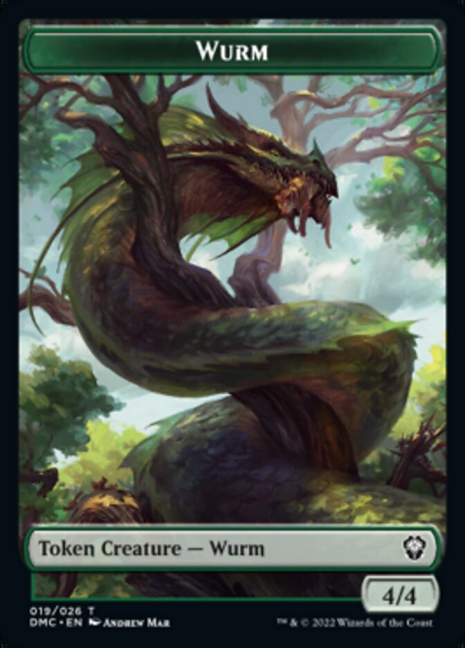 {T} Bird (002) // Wurm Double-sided Token [Dominaria United Tokens][TDMU 002]