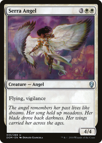 {C} Serra Angel [Dominaria][DOM 033]