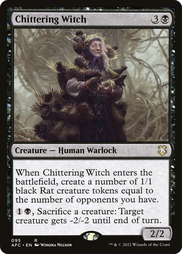 {R} Chittering Witch [Dungeons & Dragons: Adventures in the Forgotten Realms Commander][AFC 095]