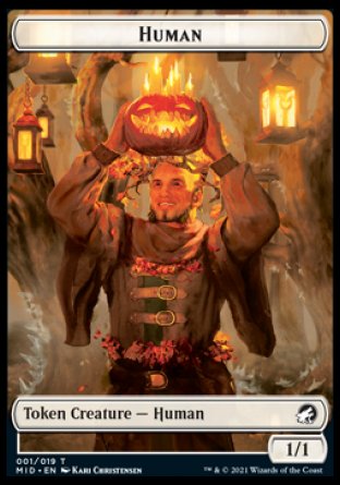 {T} Human Token [Innistrad: Midnight Hunt Tokens][TMID 001]