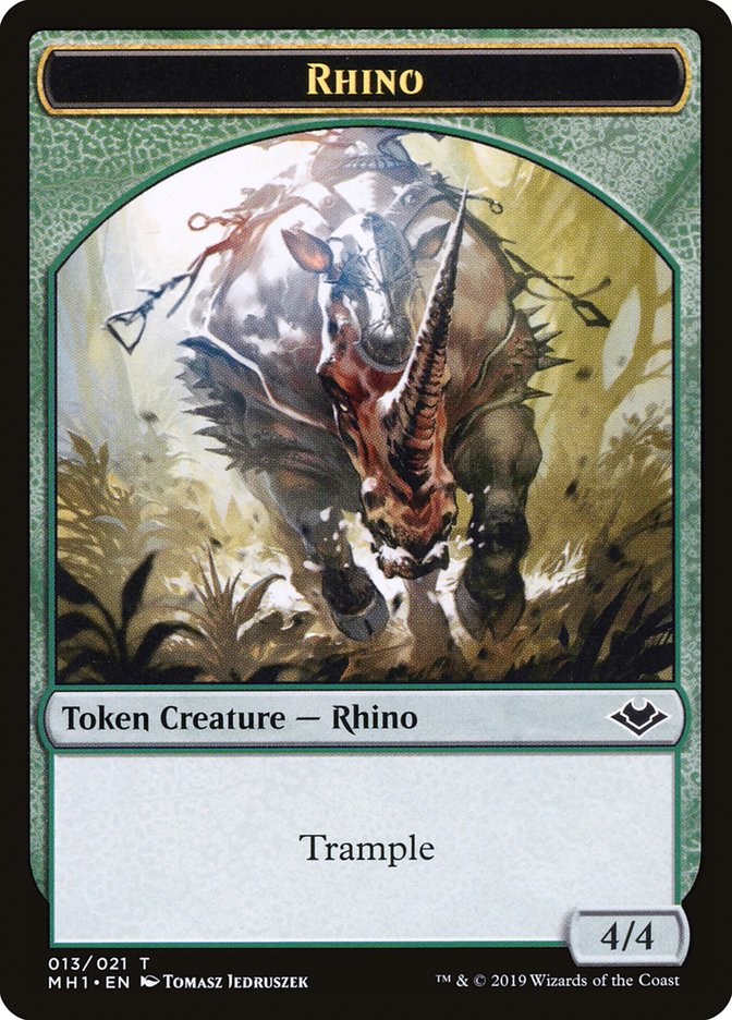 {T} Shapeshifter (001) // Rhino (013) Double-sided Token [Modern Horizons Tokens][TMH1 001]