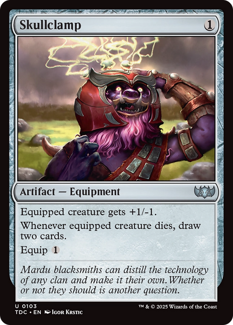 {C} Skullclamp [Tarkir: Dragonstorm Commander][TDC 103]