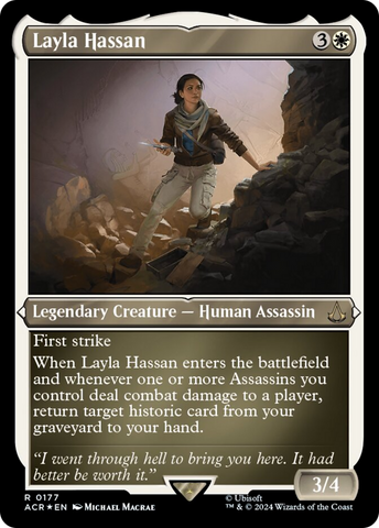 {R} Layla Hassan (Foil Etched) [Assassin's Creed][ACR 177]