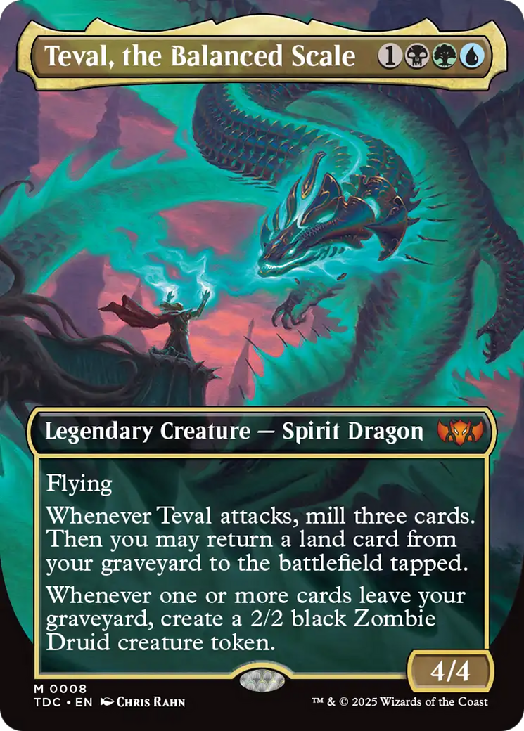 {R} Teval, the Balanced Scale (Borderless) [Tarkir: Dragonstorm Commander][TDC 008]