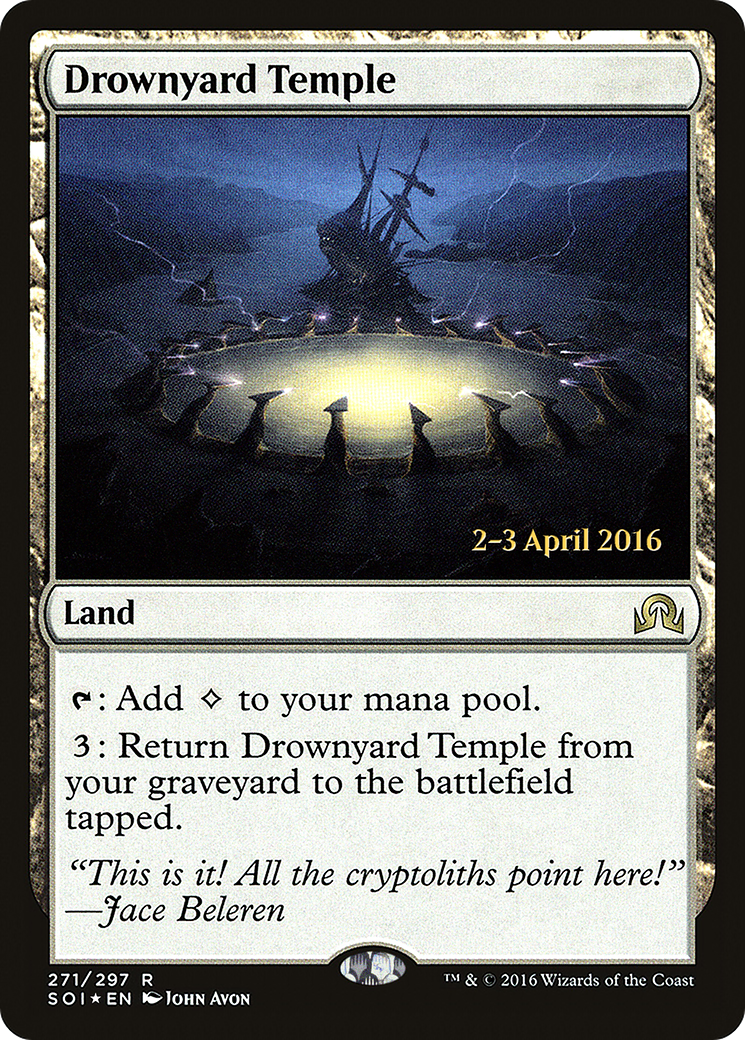 {R} Drownyard Temple [Shadows over Innistrad Prerelease Promos][PR SOI 271]