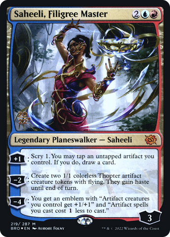 {R} Saheeli, Filigree Master [The Brothers' War: Prerelease Promos][PR BRO 219]