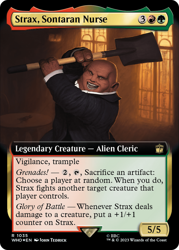 {R} Strax, Sontaran Nurse (Extended Art) (Surge Foil) [Doctor Who][WHO 1035]