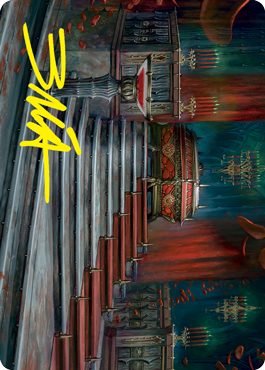 {A} Edgar Markov's Coffin Art Card (Gold-Stamped Signature) [Innistrad: Crimson Vow Art Series][GS AVOW 060]