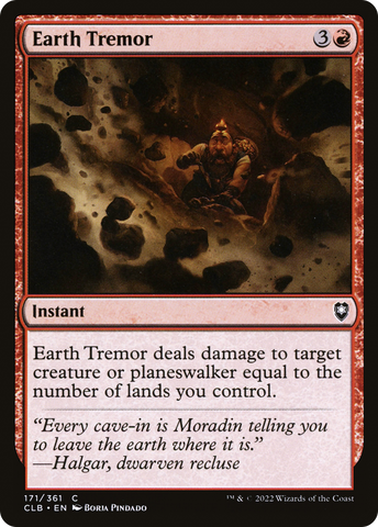 {C} Earth Tremor [Commander Legends: Battle for Baldur's Gate][CLB 171]
