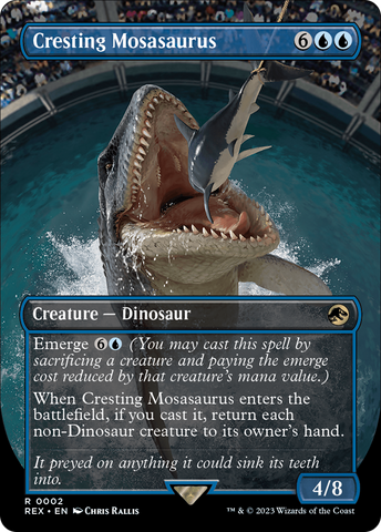 {R} Cresting Mosasaurus (Borderless) [Jurassic World Collection][REX 002]